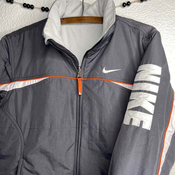 Nike Youth Gray & Orange Reversible Jacket - Picture 2 of 7